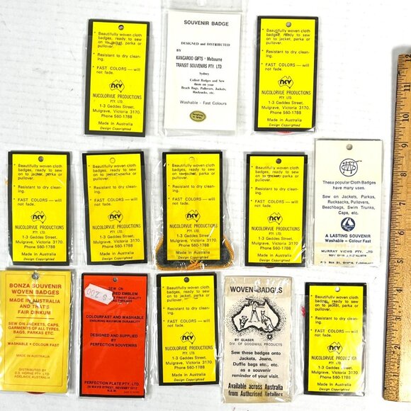 Australia Great Barrier Reef 13 Vtg Woven Badge Patch Lot NSW Cairns Queensland - Picture 6 of 9